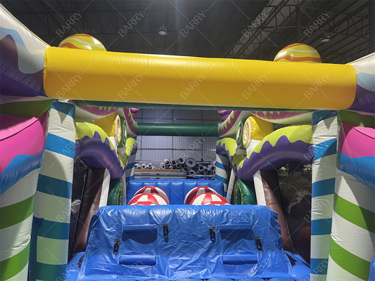 Outdoor Sport Games Large Bounce House Castle Obstacle Course For Adults