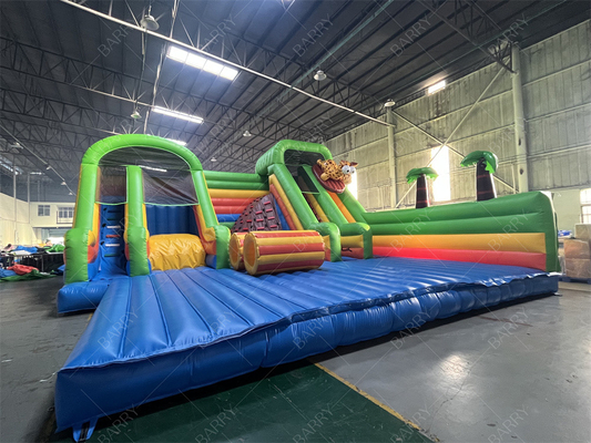 Funny Crazy Ride Amusement Park Games Animal Bg Bouncer Obstacle Course Slide Inflatable Theme Park