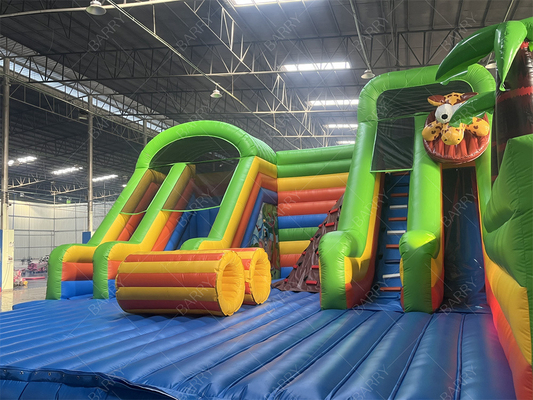 Funny Crazy Ride Amusement Park Games Animal Bg Bouncer Obstacle Course Slide Inflatable Theme Park
