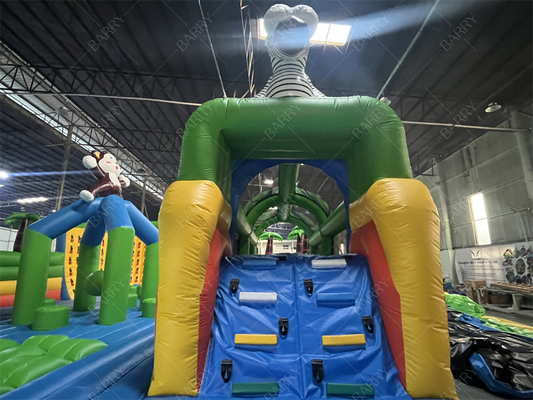 Funny Crazy Ride Amusement Park Games Animal Bg Bouncer Obstacle Course Slide Inflatable Theme Park