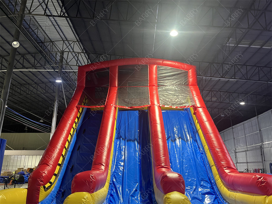 10.5x5.4x6.6m Commercial Double Lane Giant Inflatable Waterslide Jumper Bouncing Moon Bounce Water Slides For Adult Pool