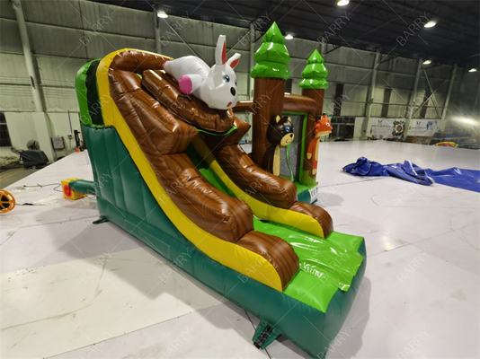 3.6x3x2.4m  Animal Theme Rainforest Jumping Bouncy Castle Commercial Inflatable Bounce House
