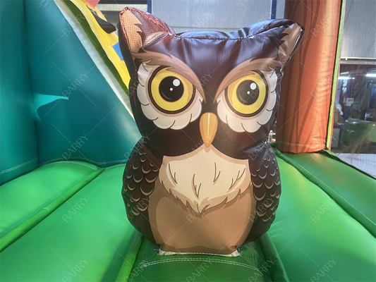 3.6x3x2.4m  Animal Theme Rainforest Jumping Bouncy Castle Commercial Inflatable Bounce House