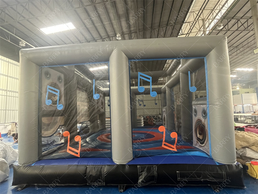 Interactive Inflatable Disco Dance House Adult Boom Box Jumping Bouncy Castle Retro Boombox Bouncer For Party