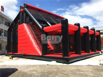 Attractive Rides Jump Kids Red Drop Tower Inflatable Interactive Games / Funny Drop Tower