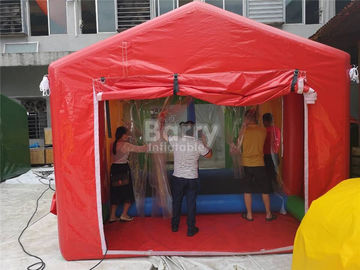 Small Custom Fireproof PVC Inflatable Shower Tent For Amusement Park