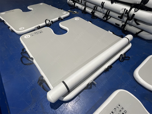 Luxury Water Sport Game 2x2x0.1m Grey Inflatable Dock Platform Landing Mats For Boat Stop