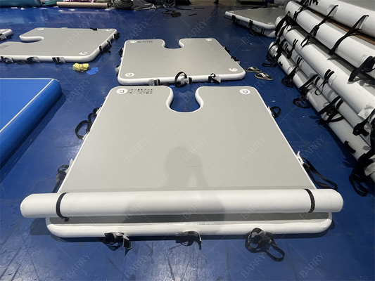Luxury Water Sport Game 2x2x0.1m Grey Inflatable Dock Platform Landing Mats For Boat Stop