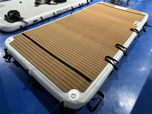 Drop Stitching Pvc Swimming Water Pontoon Inflatable Floating Dock Platform For Jet Ski Yacht Island