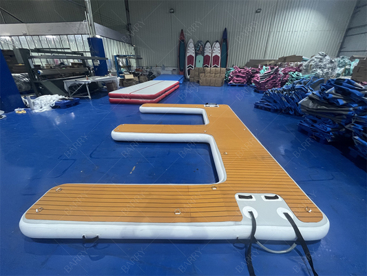 High Quality Customization Inflatable Dock Deck E Shape Floating Platform Air Pontoon Inflatable Dock