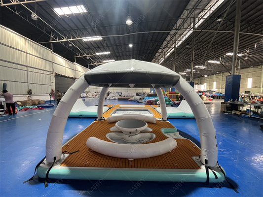 Commercial Inflatable Yacht Floating Platform Island Boat Dock Inflatable Boat House
