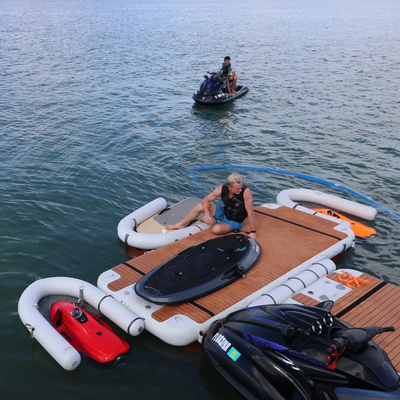 U Shape Inflatable Floating Dock For Motorboat Inflatable Jet Ski Dock