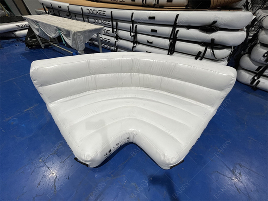 Commercial Grade PVC Water Sports Inflatable Swim Floating Island White Inflatable Swim Floating Raft Sofa For Yacht