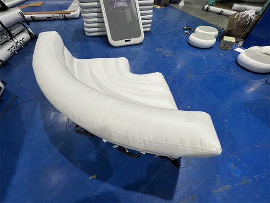 Commercial Grade PVC Water Sports Inflatable Swim Floating Island White Inflatable Swim Floating Raft Sofa For Yacht