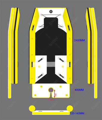 Small Kayak Inflatable PVC Power Sailing Ce Light Weight Catamaran Sailboat Hypalon Inflatable Boat Catamaran
