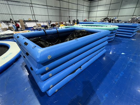Inflatable Yacht Pool Anti Jellyfish Inflatable Floating Pool Ocean Sea Swimming Pool With Netting Enclosure For Yacht