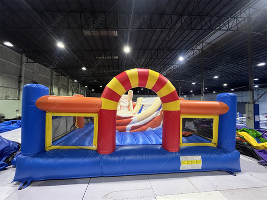 Outdoor Kids Playground Inflatable Theme Park With Slide Obstacle Course