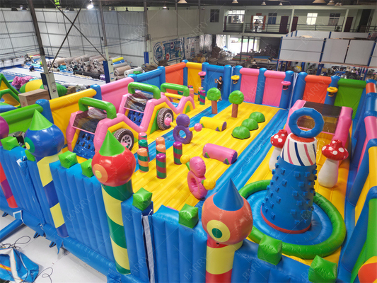 Custom World'S Biggest Kids Indoor Bounce House Theme Park Inflatable Playground