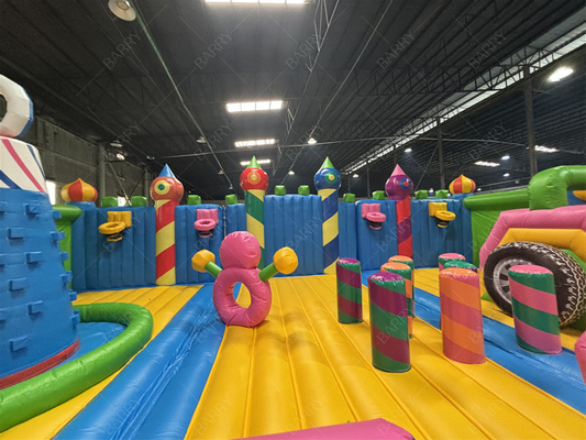 Custom World'S Biggest Kids Indoor Bounce House Theme Park Inflatable Playground