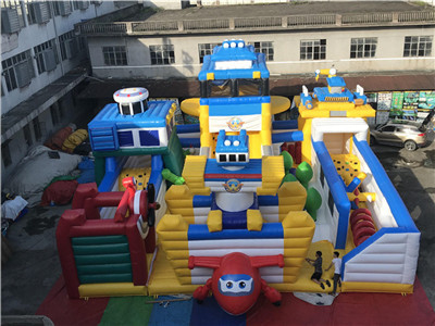 Super Wings Bounce Playground Theme Park Cartoon Indoor Inflatable Play Area