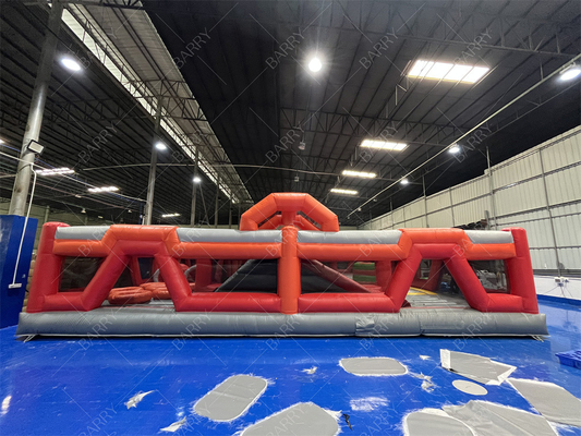 Red Trampoline Park Fun City Inflatable Theme Park Amusement Park Big Adult Inflatable Bounce Houses For Sale For Kids