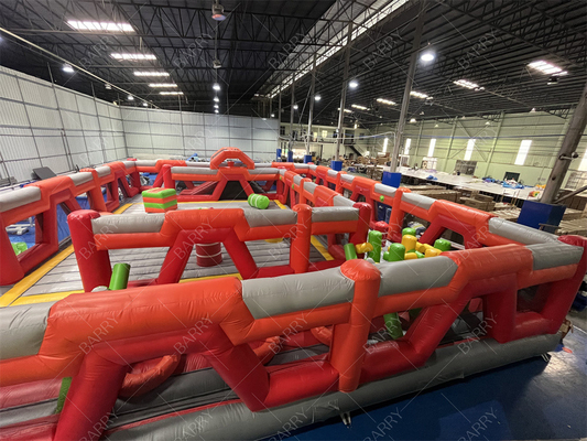 Red Trampoline Park Fun City Inflatable Theme Park Amusement Park Big Adult Inflatable Bounce Houses For Sale For Kids