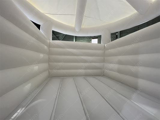 5x4.5x4.5m White Indoor Inflatable Bouncers With Cover Inflatable Jump Houses For Wedding