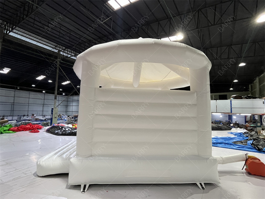 5x4.5x4.5m White Indoor Inflatable Bouncers With Cover Inflatable Jump Houses For Wedding