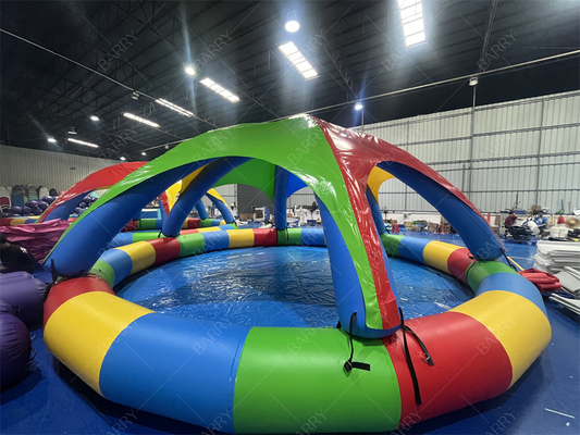 8m PVC Inflatable Swimming Pool with Tent for Commercial Use