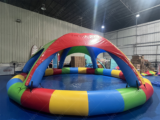 8m PVC Inflatable Swimming Pool with Tent for Commercial Use