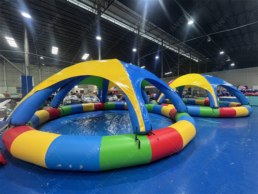 8m PVC Inflatable Swimming Pool with Tent for Commercial Use