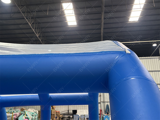 Kids Inflatable Swimming Pool with Cover 10x8x3.5ft PVC