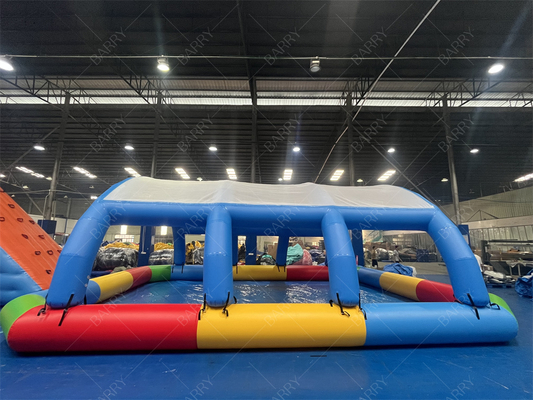 Kids Inflatable Swimming Pool with Cover 10x8x3.5ft PVC