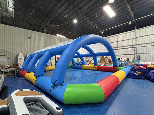 Kids Inflatable Swimming Pool with Cover 10x8x3.5ft PVC