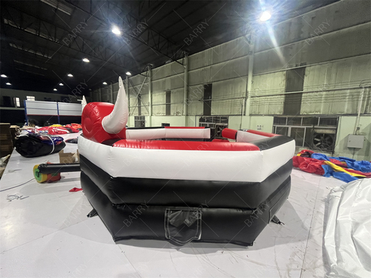 Inflatable Mechanical Bull Ride for Adults - Red Rodeo Simulator