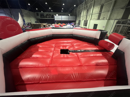 Inflatable Mechanical Bull Ride for Adults - Red Rodeo Simulator