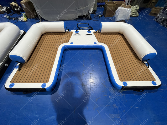 Customizable Inflatable Floating Dock for Boating and Yoga
