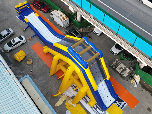 Commercial Giant Inflatable Water Slide 30x10.6m PVC for Theme Parks