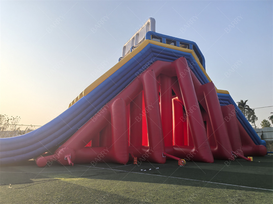 Commercial Grade 65x18x15m Red Custom Adventure Giant Inflatable Water Slide For Adult