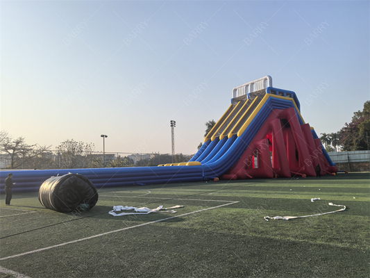 Commercial Grade 65x18x15m Red Custom Adventure Giant Inflatable Water Slide For Adult