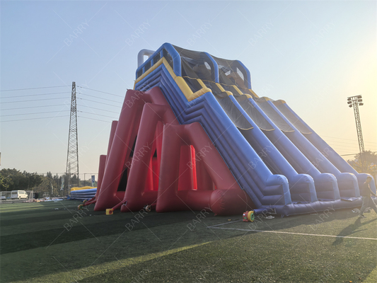 Commercial Grade 65x18x15m Red Custom Adventure Giant Inflatable Water Slide For Adult