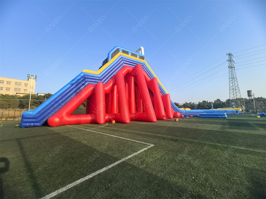 Commercial Grade 65x18x15m Red Custom Adventure Giant Inflatable Water Slide For Adult