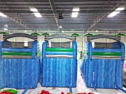 Commercial Large Or Small Palm Tree Inflatable Pool Slide, Backyard Jungle Theme Giant Inflatable Pool Slide