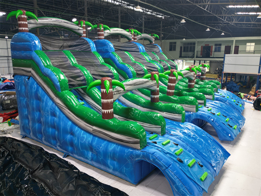 Commercial Large Or Small Palm Tree Inflatable Pool Slide, Backyard Jungle Theme Giant Inflatable Pool Slide
