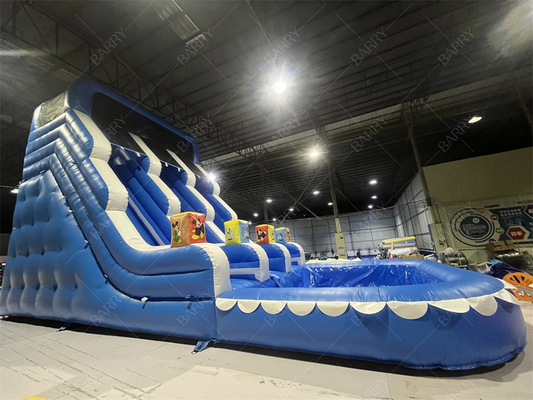Amusement Park  Outdoor Garden Big Kid Inflatable Double Water Slides For Teenagers Backyard