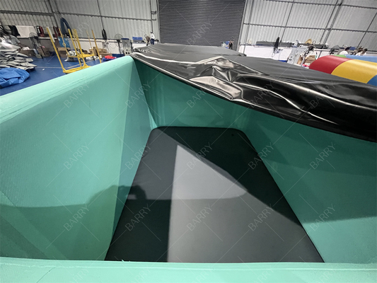 Commercial Custom Color Pvc Dwf Kids Pool With Cover Inflatable Pool Drop Stitch Fabric Swimming Water Pool