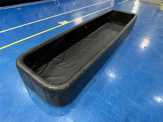 Black Rectangle Inflatable Drop Stitch Pool Multiple Air Technology Outdoor Inflatable Pool Customization