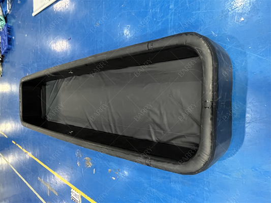 Black Rectangle Inflatable Drop Stitch Pool Multiple Air Technology Outdoor Inflatable Pool Customization
