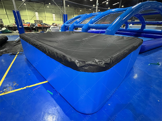Dark Blue Ice Bath Tub Custom Pvc Drop Stitch Inflatable Pool With Cover For Kids