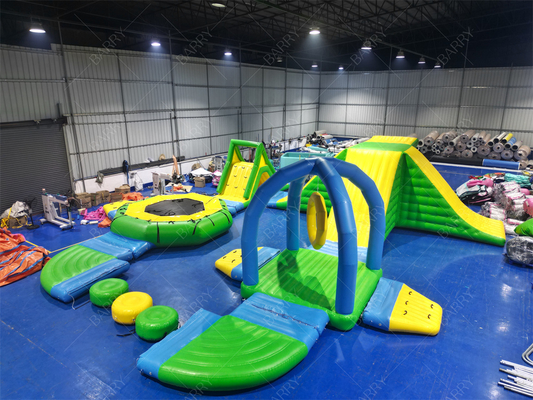 Water Play Equipment Game Custom Commercial Outdoor New Green Inflatable Floating Water Park For Sea